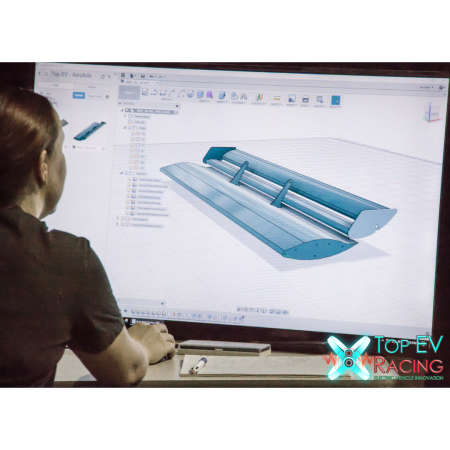 20170228 - TEV - Jeni-Lee doing CAD on the Rear Wing (Web Carousel)